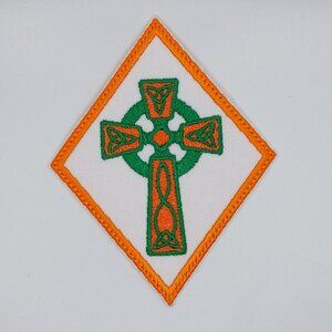Celtics Irish cross Iron on embroidered cross patch